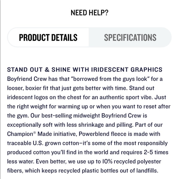 NEW White/Yellow Iridescent Champion Sweatshirt - Picture 10 of 12